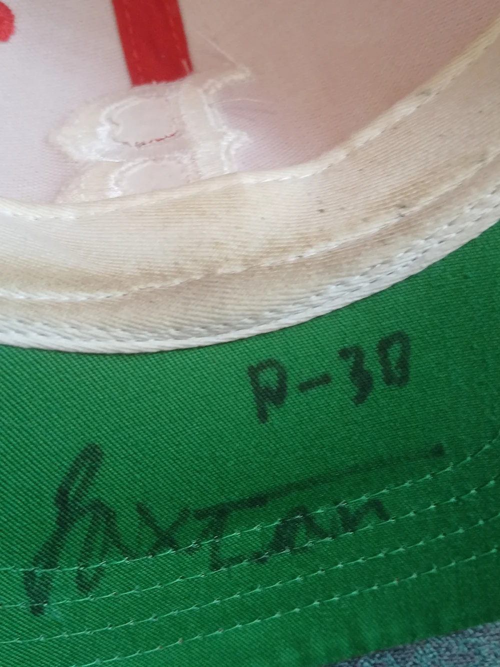 Vintage Kids Red Baseball Cap Boston Red Sox Autographed